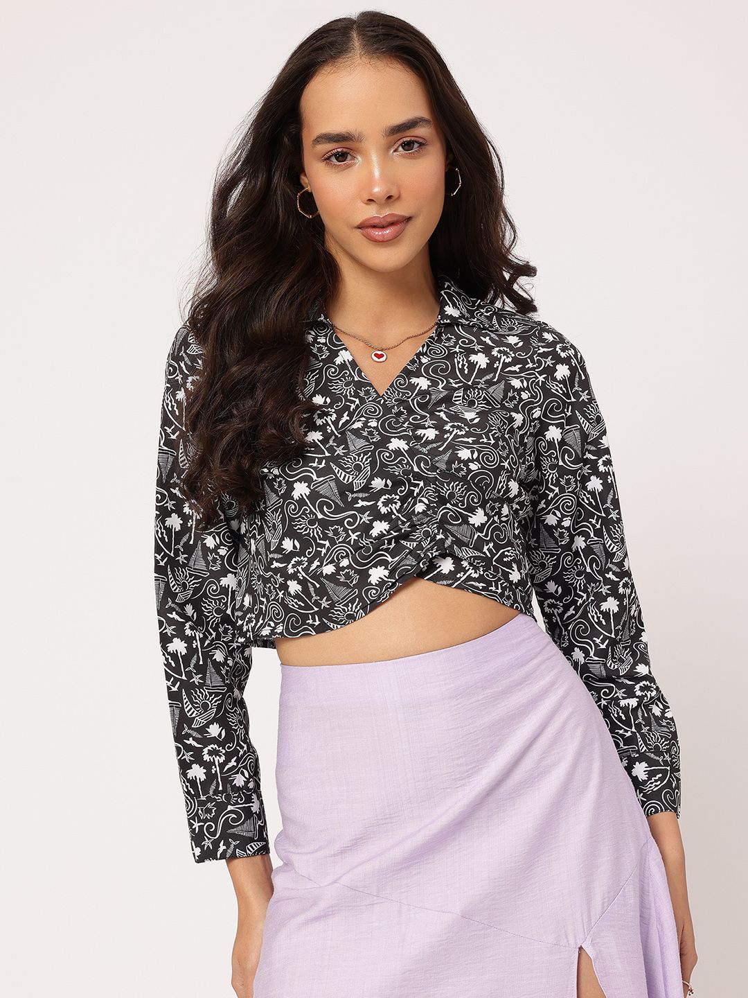 DressBerry Coastal Chic Wrap Crop Top
