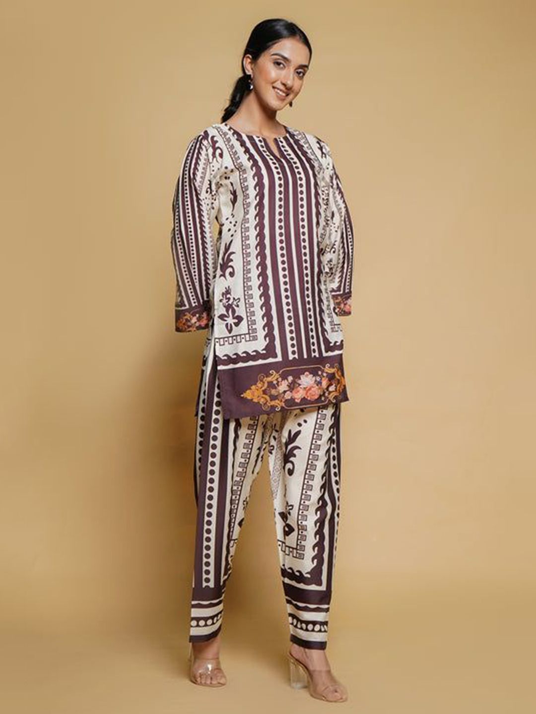 HOUSE OF KARI Printkari Floral Printed Tunic with Palazzo
