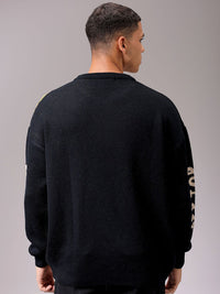 The Indian Garage Co Men Graphic Printed Winter Pullover