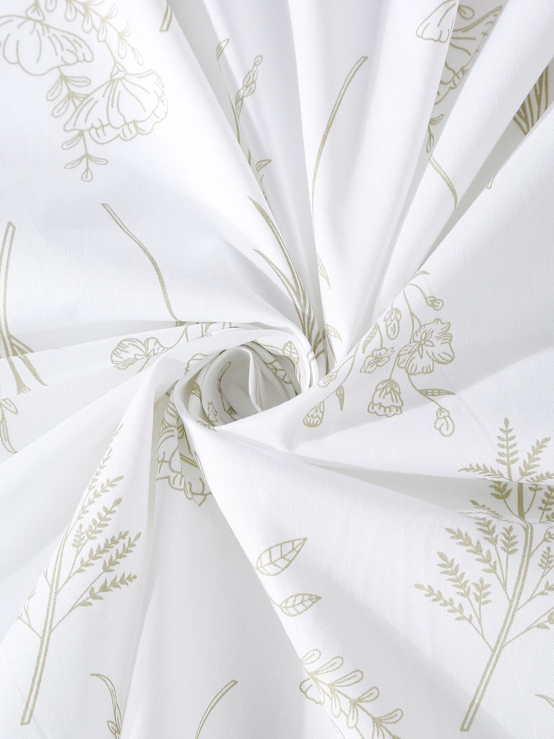 KLOTTHE Floral Printed Flat 400 TC Pure Cotton Super King Bedsheet With 2 Pillow Covers