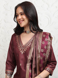 Vishudh Women Ethnic Motifs Printed Regular Kurta with Palazzos & With Dupatta