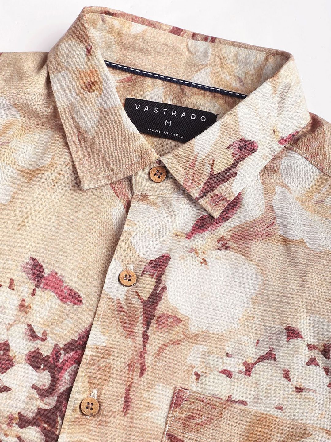 VASTRADO Men Classic Slim Fit Floral Opaque Printed Casual Shirt