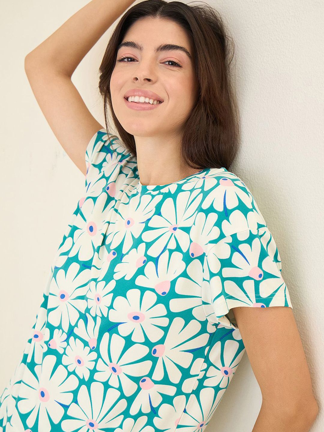 Sweet Dreams Women Printed Top & Pyjamas Night suit