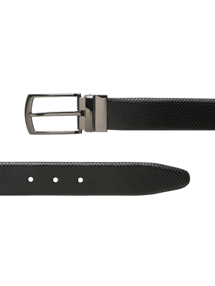 Teakwood Leathers Men Textured Leather Reversible Formal Belt