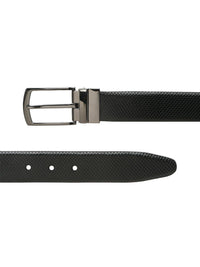 Teakwood Leathers Men Textured Leather Reversible Formal Belt
