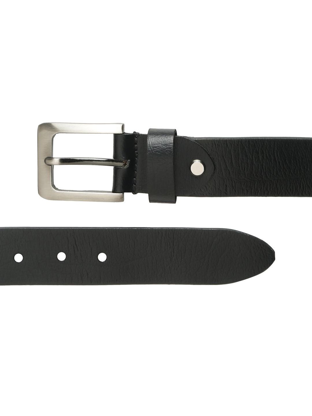 Teakwood Leathers Men Textured Push Pin Closure Leather Belt