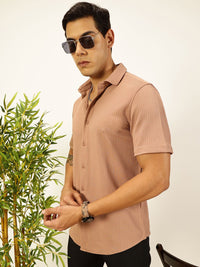 Thomas Scott Men Premium Slim Fit Vertical Stripes Casual Shirt
