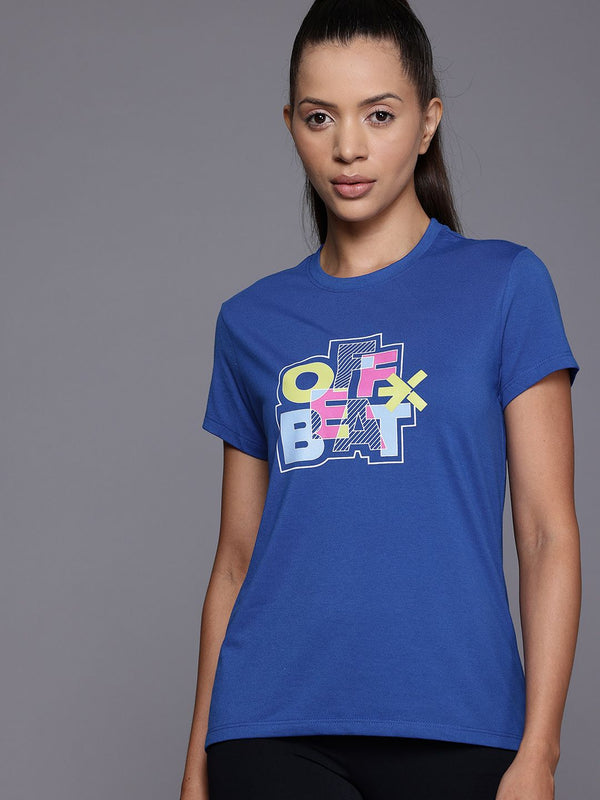 Hrx oleh Hrithik Roshan Wanita Typography dicetak T-shirt