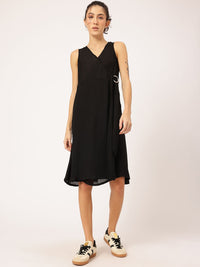 DressBerry Feminine Luxe Self-Designed A-line Dress with Belted Hoop