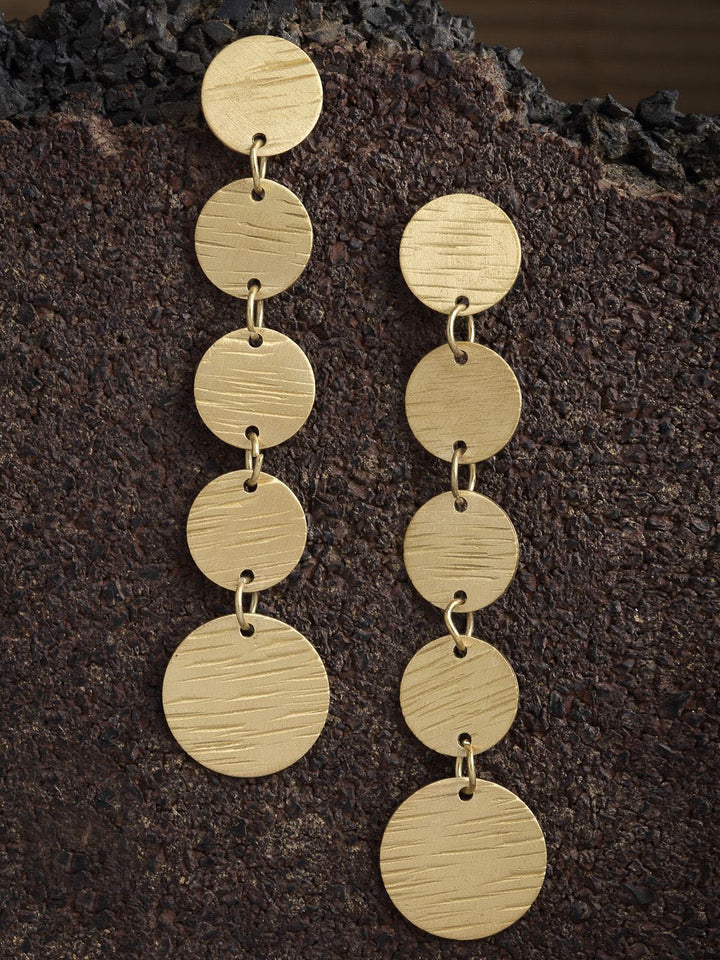 DressBerry Gold-Plated Contemporary Drop Earrings
