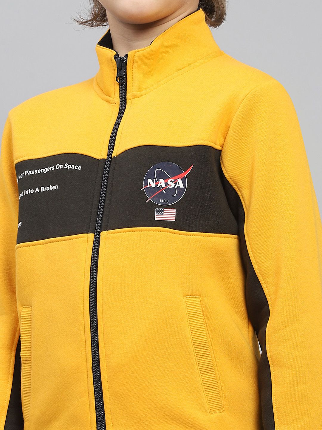 Monte Carlo Boys NASA Print Stand Collar Sweatshirt