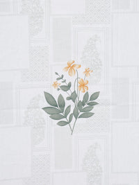 Myntra Elegant Homes White Floral 400 TC Bedsheet with 2 Pillow Covers