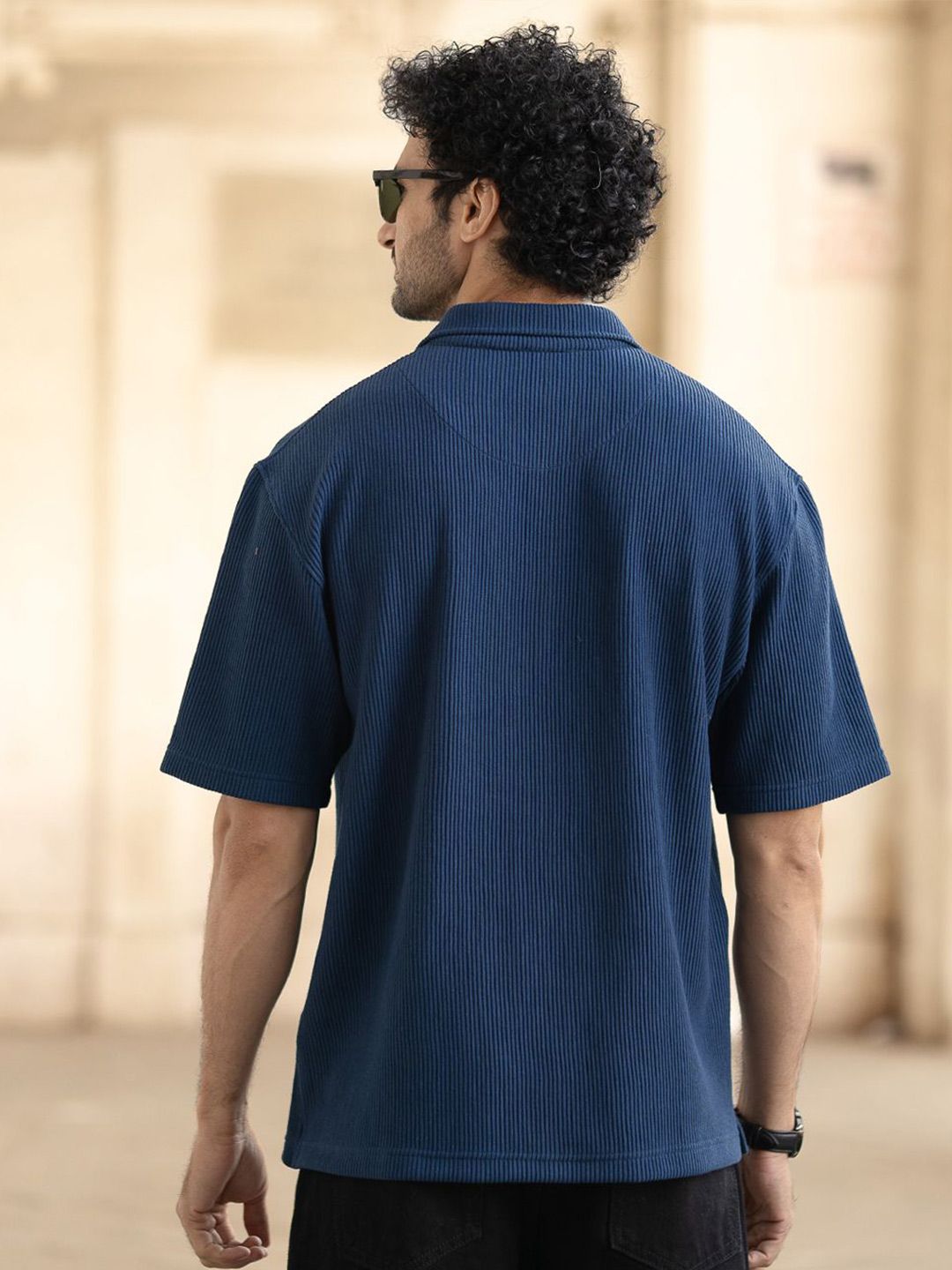 Powerlook Men Oversized Fit Spread Collar Solid Casual Shirt