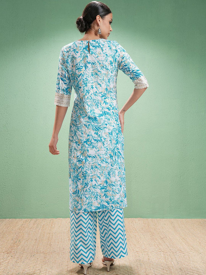 Vishudh Women Floral Printed Regular Kurta with Palazzos & With Dupatta