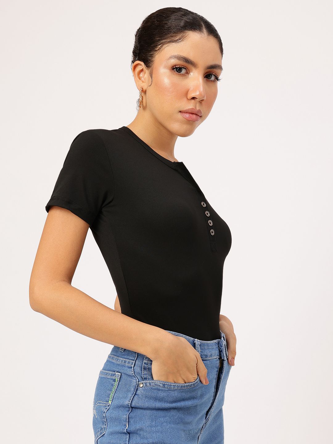 DressBerry Easy Breezy Henley Neck T-shirt