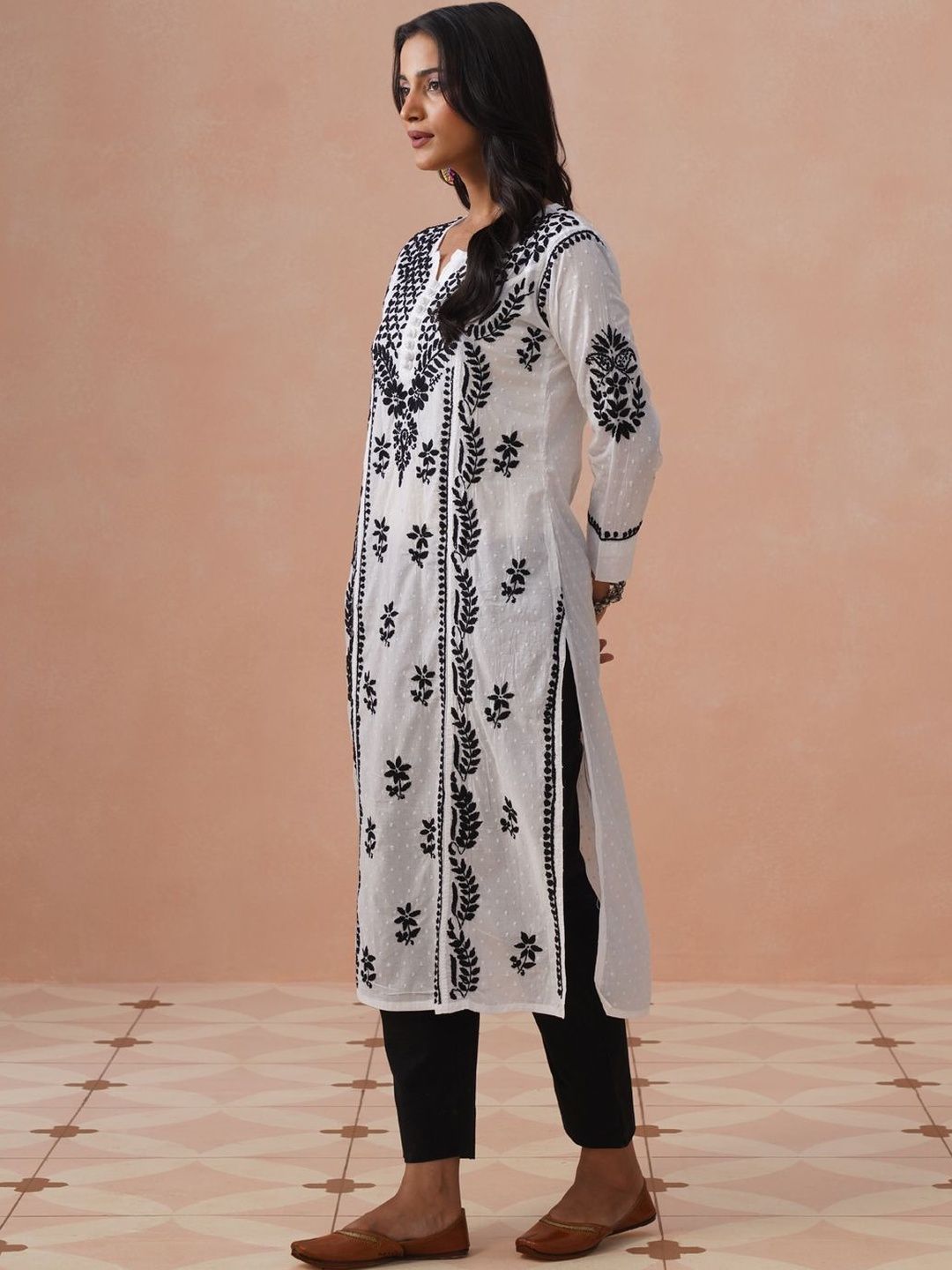 House of Chikankari Women Ethnic Motifs Embroidered Chikankari Kurta