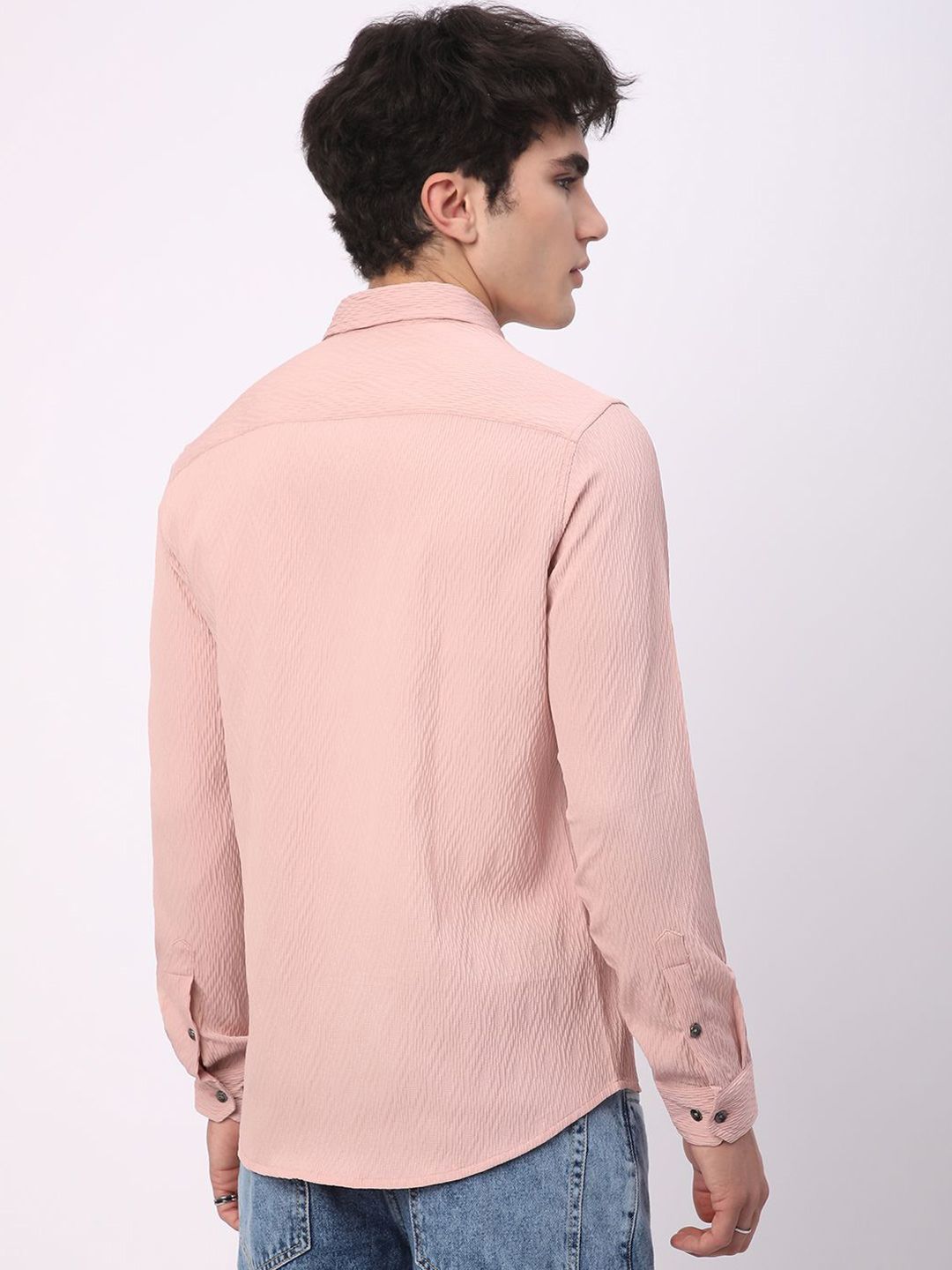 VASTRADO Men Classic Slim Fit Opaque Casual Shirt