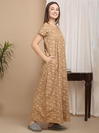 Sweet Dreams Women Printed Maxi Nightdress