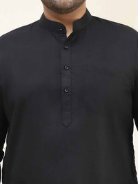 SOJANYA PLUS Band Collar Lengan Panjang Pure Cotton Straight Kurta