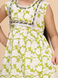 Cutiekins Girls Floral Printed Kurta with Dhoti Pant