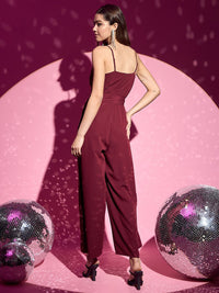 Berrylush Women  Shoulder Straps Waist Tie-Ups Basic Jumpsuit