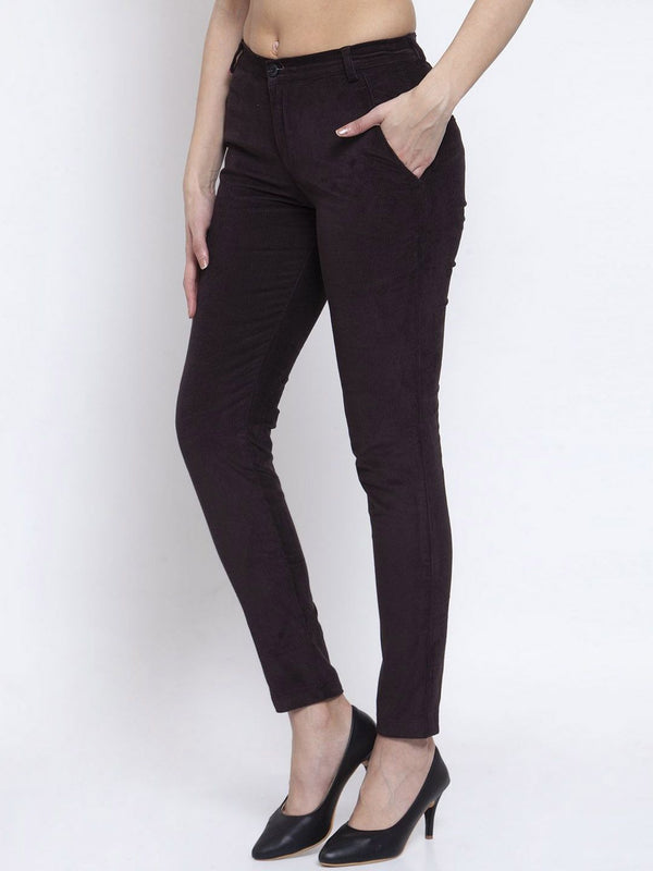 KLOTTHE Mid-Rise Slim Fit Cotrise Trousers