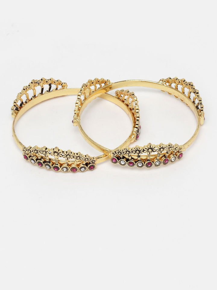Set Anouk 2 Gelang Bertampal Batu Bersalut Emas