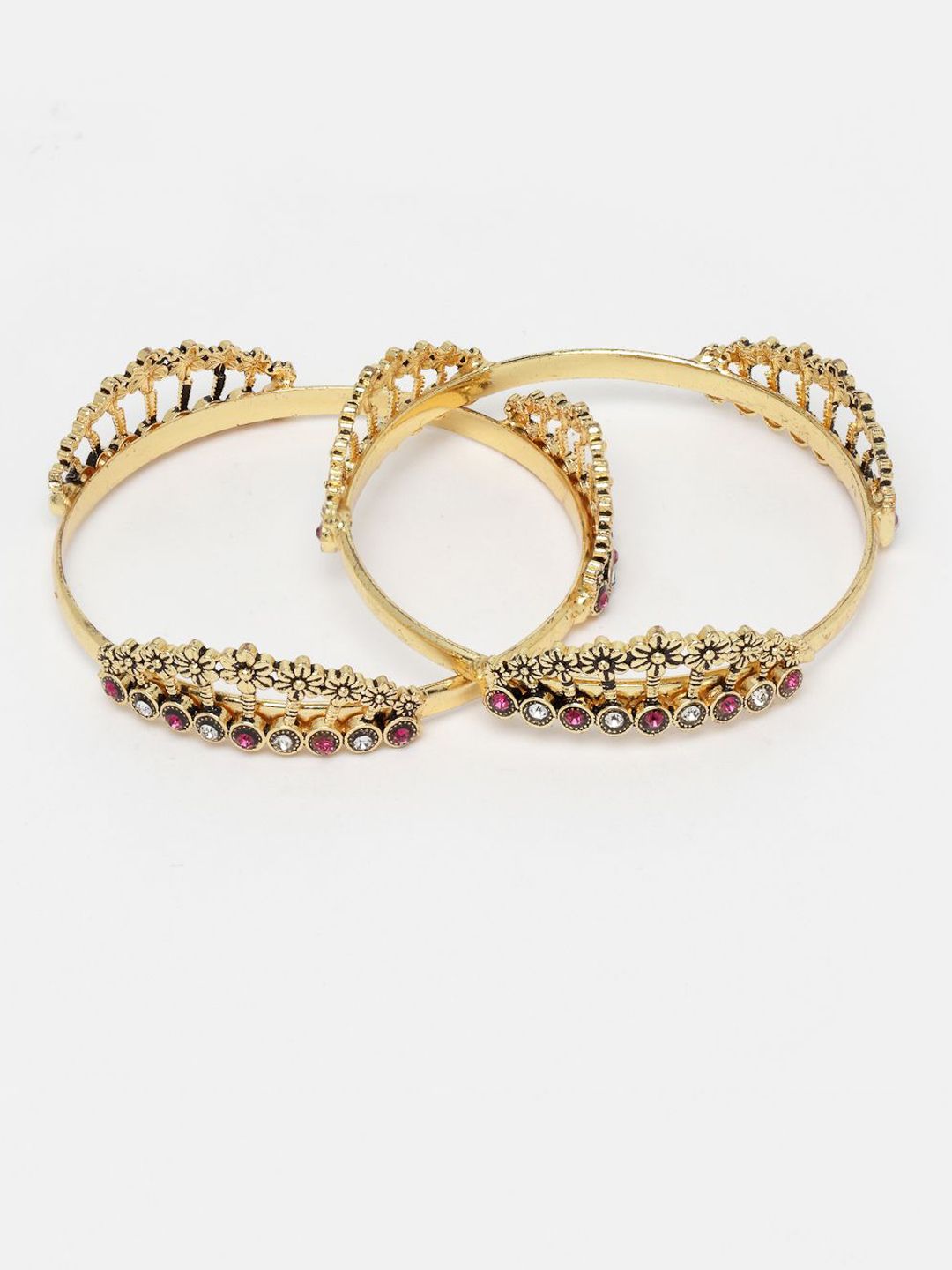 Set Anouk 2 Gelang Bertampal Batu Bersalut Emas