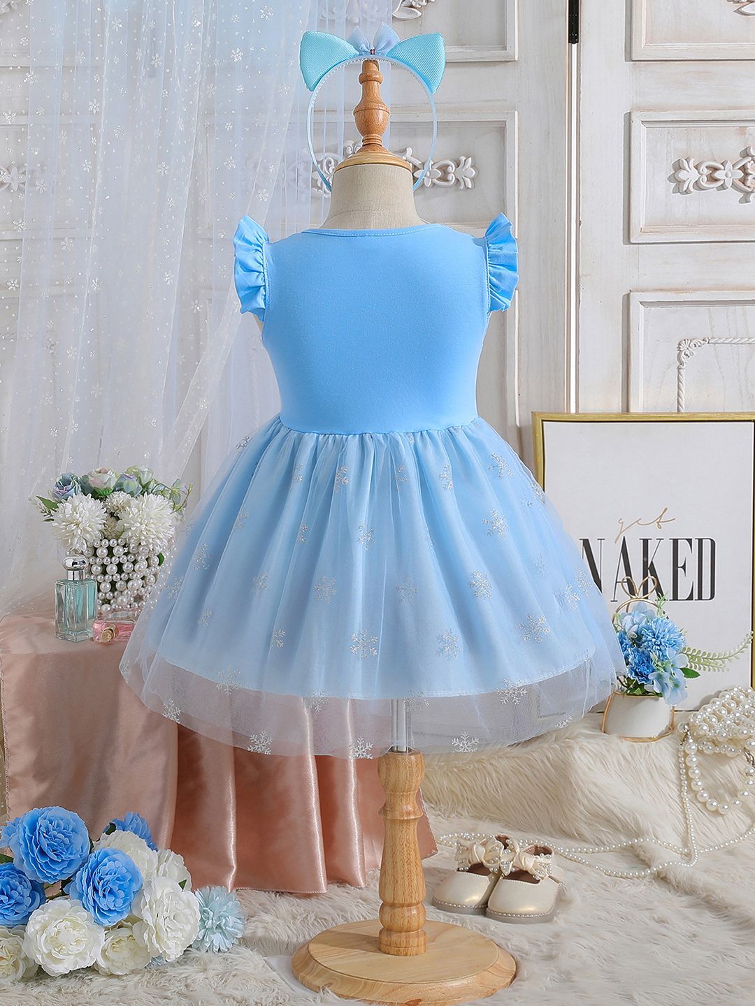 YK Floral Print Fit & Flare Dress