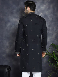 Jompers Mandarin Collar Sequins Embroidered Kurta