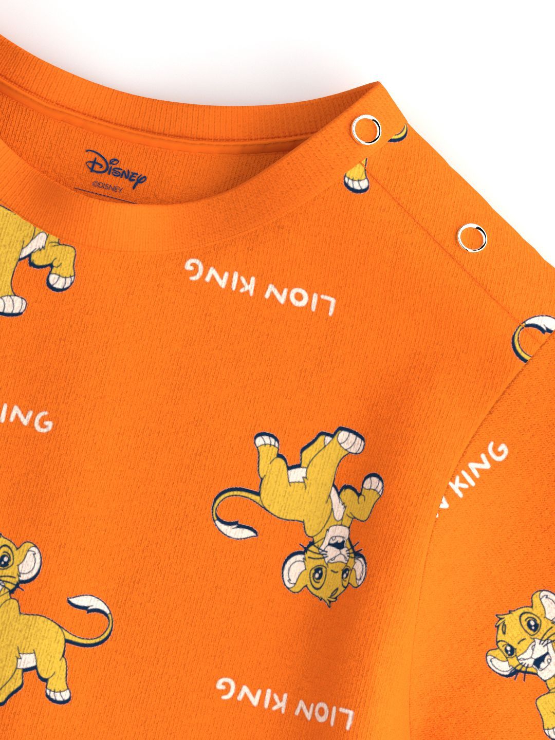 NautiNati Pack of 2 Disney Lion King Baby Boys Green Animal Print Pure Cotton T Shirt