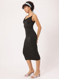 DressBerry Studded Siren Cowl Neck Midi Sheath Dress