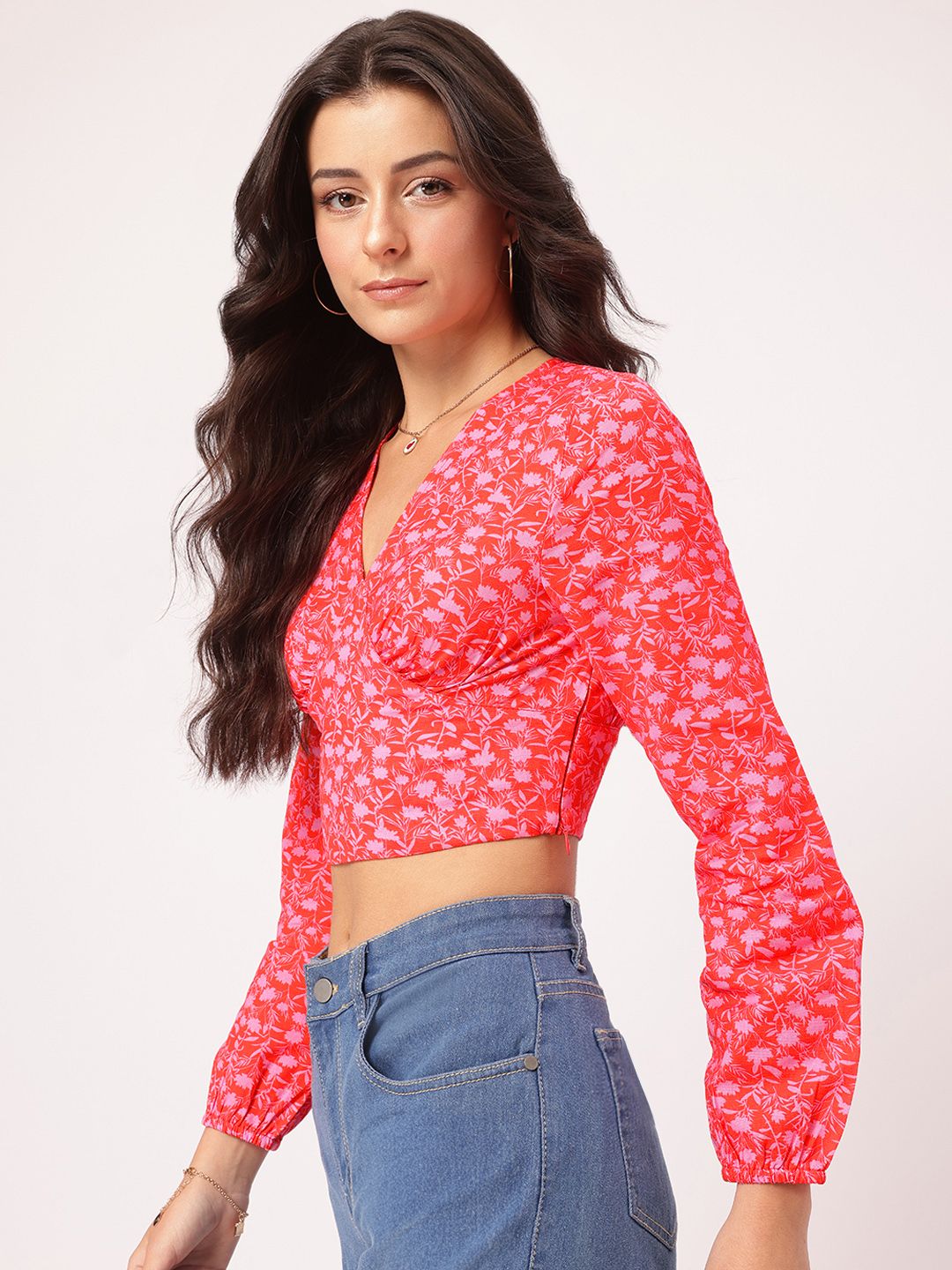 DressBerry Dainty Darling Floral Crop Top