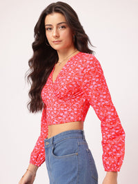 DressBerry Dainty Darling Floral Crop Top