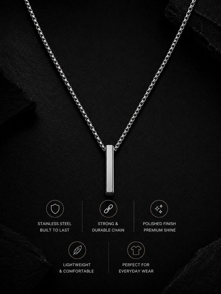 PANASH Men Brass Silver-Plated Necklace