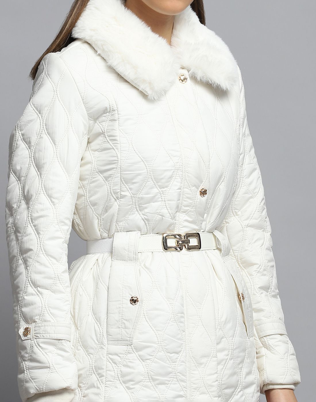 Monte Carlo Women Spread Collar Solid Casual Lightweight Parka Jacket