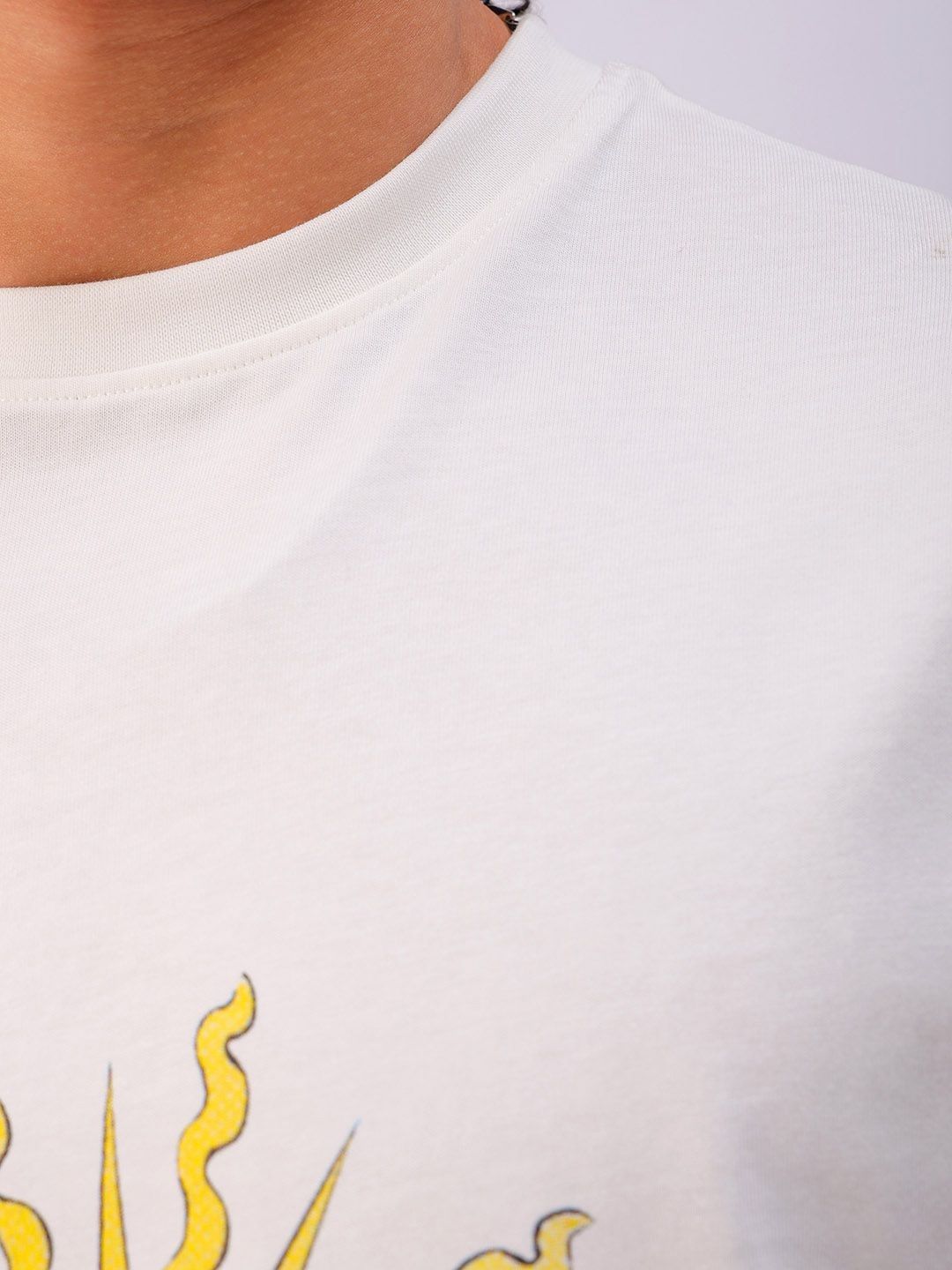 The Indian Garage Co Men Typography Printed Round Neck Cotton Oversized T-Shirt