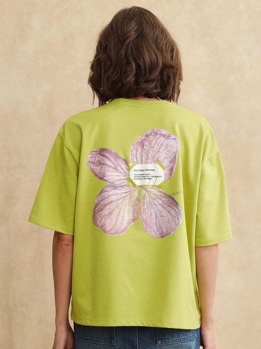 RAREISM Women Printed Raw Edge T-shirt