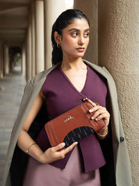 ZOUK Women Arika Zipper Wallet Ikat GreRe