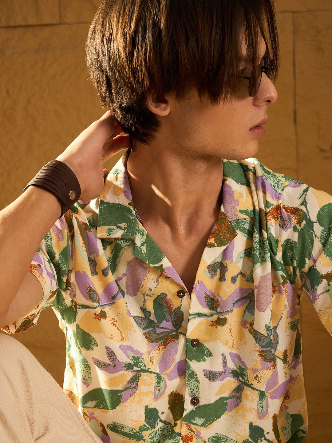 DENNISON Hand Block Printed Oversized Casual Shirt