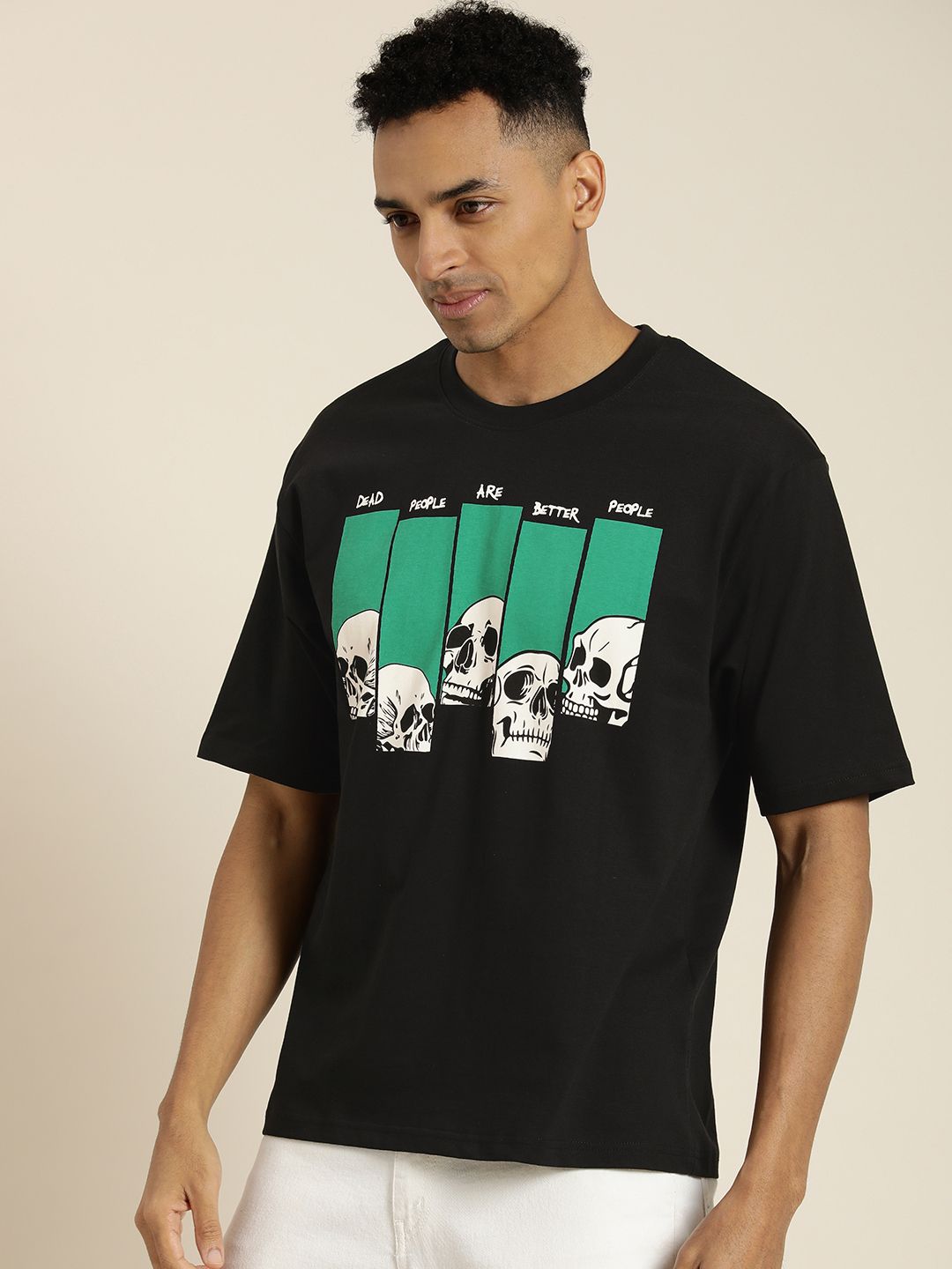 Difference of Opinion Men Graphic Printed Oversized T-shirt
