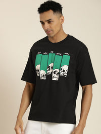 Difference of Opinion Men Graphic Printed Oversized T-shirt