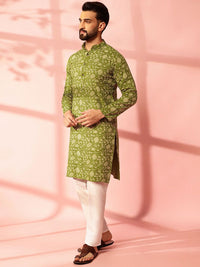 Anouk Men Floral Printed Regular Kurta with Pyjamas