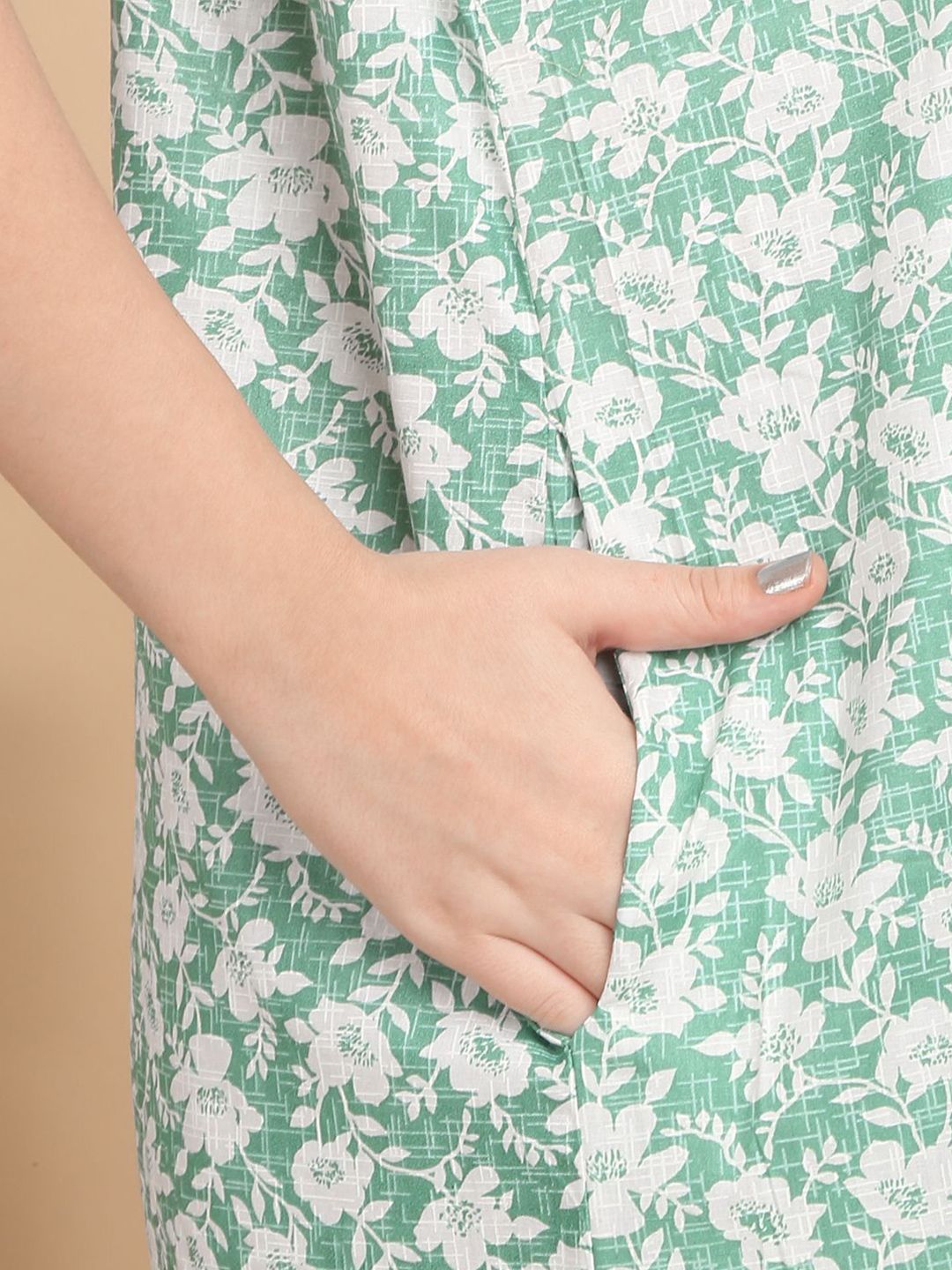 Sweet Dreams Floral Printed Pure Cotton Maxi Nightdress