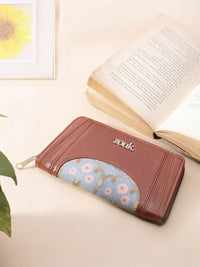 ZOUK Women Floral Printed Leather Arika Zipper Wallet - Jaipur Fresco