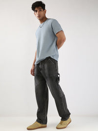 Urbano Fashion Men Loose Baggy Fit Carpenter Cargo Jeans With 6 Pockets Non-Stretchable