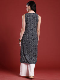 Anouk Bandhani Print Straight Kurta