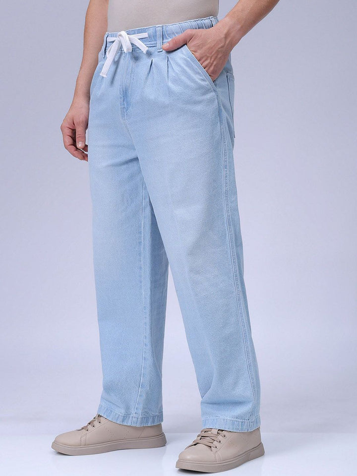 The Indian Garage Co Men Relaxed Fit Cotton Jogger Demin