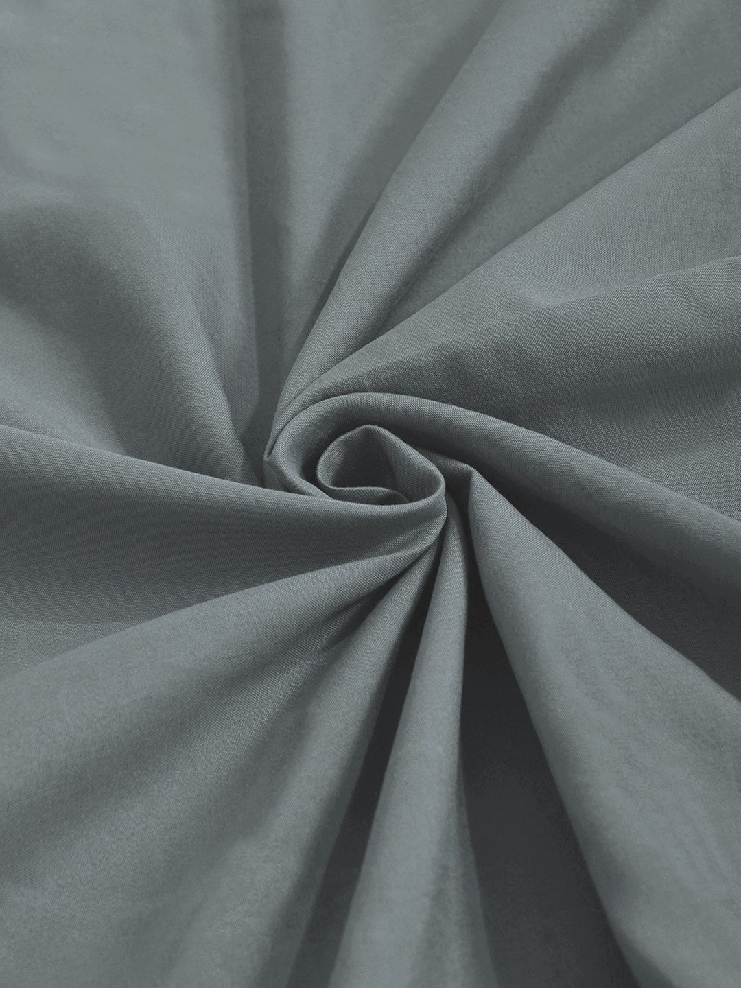 KLOTTHE Grey Colour Solid Fitted 300 TC King Fine Bedsheet With 4 Pillow Covers