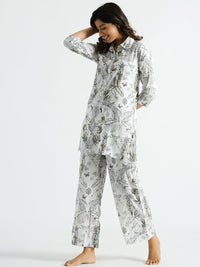Mamicha Printed Pure Cotton Tunic With Palazzo Co-Ords